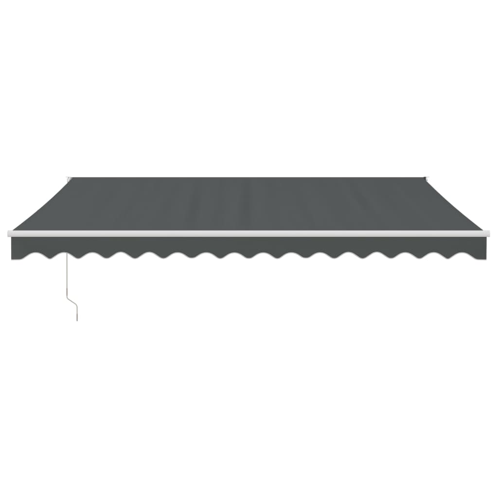 Markise Einziehbar Anthrazit 4x3 m Stoff und Aluminium