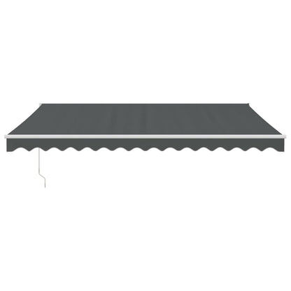 Markise Einziehbar Anthrazit 4x3 m Stoff und Aluminium
