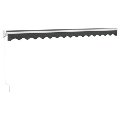 Markise Einziehbar Anthrazit 4x3 m Stoff und Aluminium