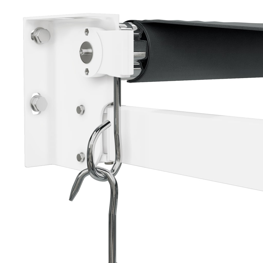 Markise Einziehbar Anthrazit 4x3 m Stoff und Aluminium