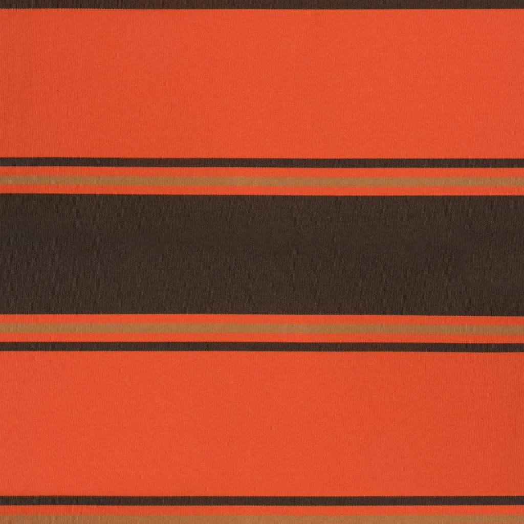 Markise Einziehbar Orange und Braun 4x3 m Stoff und Aluminium