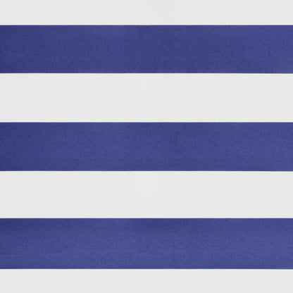 Markise Einziehbar Blau und Weiß 3x2,5 m Stoff und Aluminium