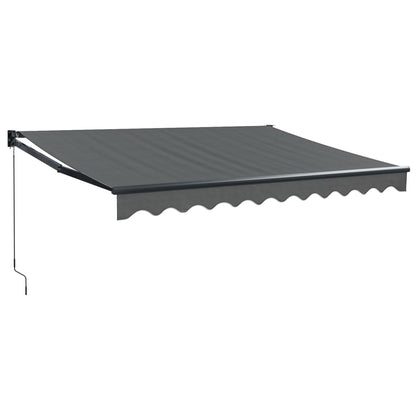 Markise Einziehbar Anthrazit 3x2,5 m Stoff und Aluminium