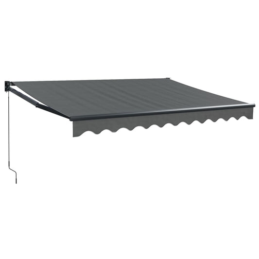 Markise Einziehbar Anthrazit 3x2,5 m Stoff und Aluminium