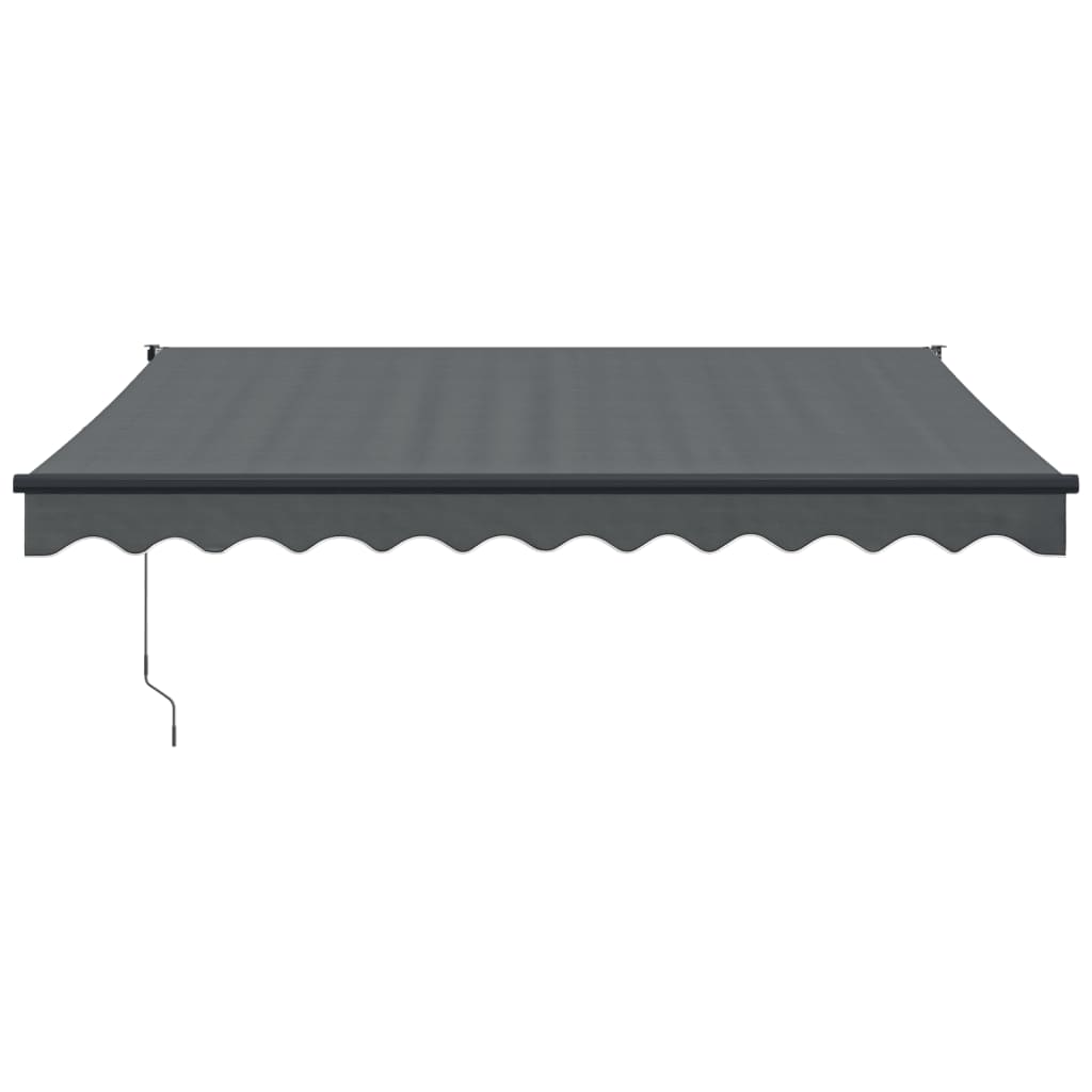 Markise Einziehbar Anthrazit 3x2,5 m Stoff und Aluminium