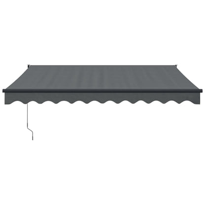 Markise Einziehbar Anthrazit 3x2,5 m Stoff und Aluminium