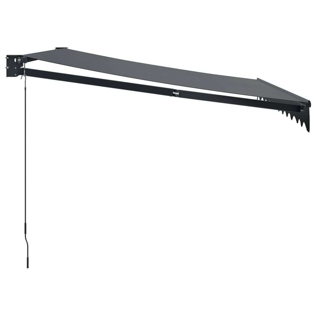 Markise Einziehbar Anthrazit 3x2,5 m Stoff und Aluminium
