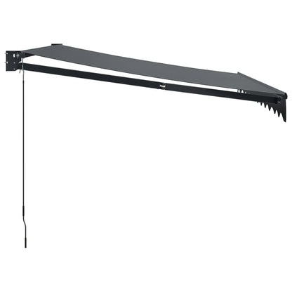 Markise Einziehbar Anthrazit 3x2,5 m Stoff und Aluminium