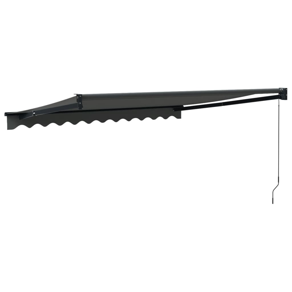 Markise Einziehbar Anthrazit 3x2,5 m Stoff und Aluminium