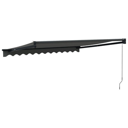 Markise Einziehbar Anthrazit 3x2,5 m Stoff und Aluminium