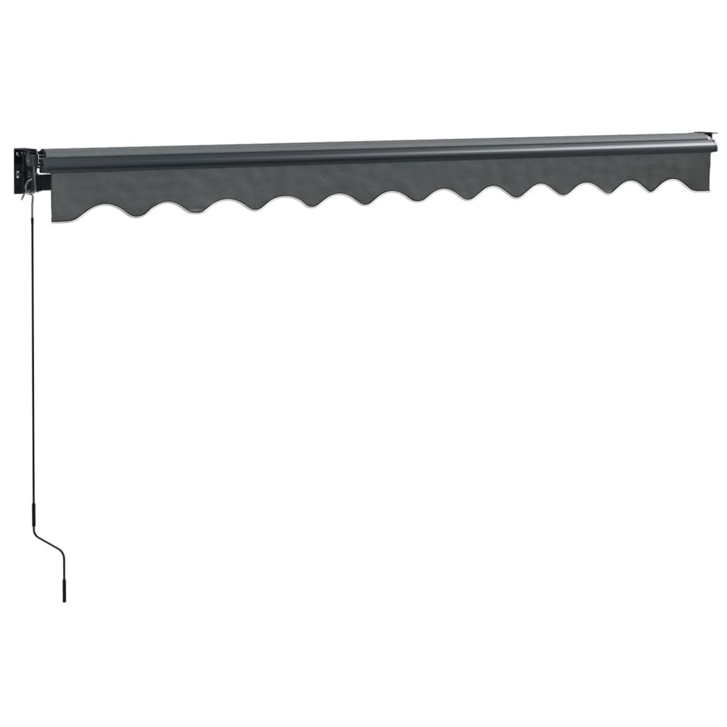 Markise Einziehbar Anthrazit 3x2,5 m Stoff und Aluminium