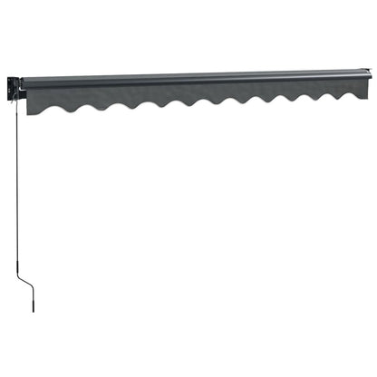 Markise Einziehbar Anthrazit 3x2,5 m Stoff und Aluminium