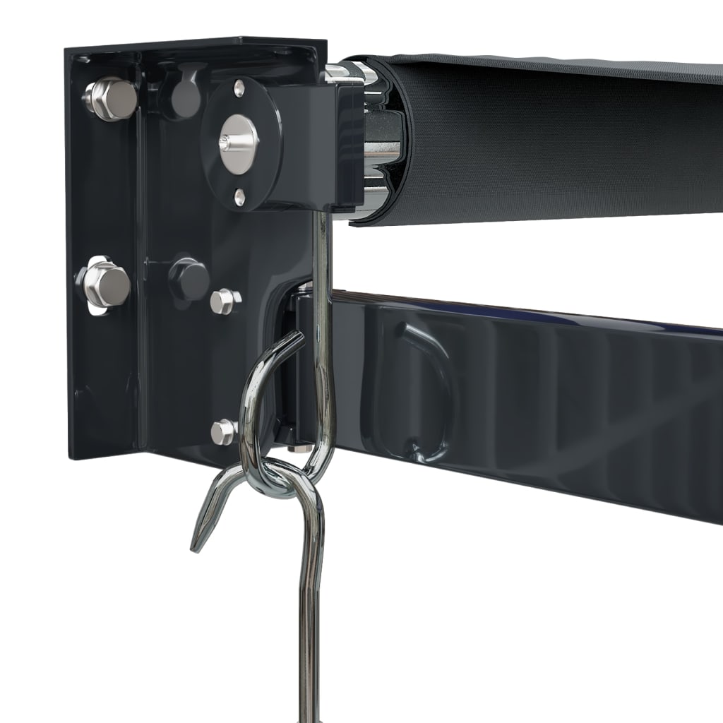 Markise Einziehbar Anthrazit 3x2,5 m Stoff und Aluminium