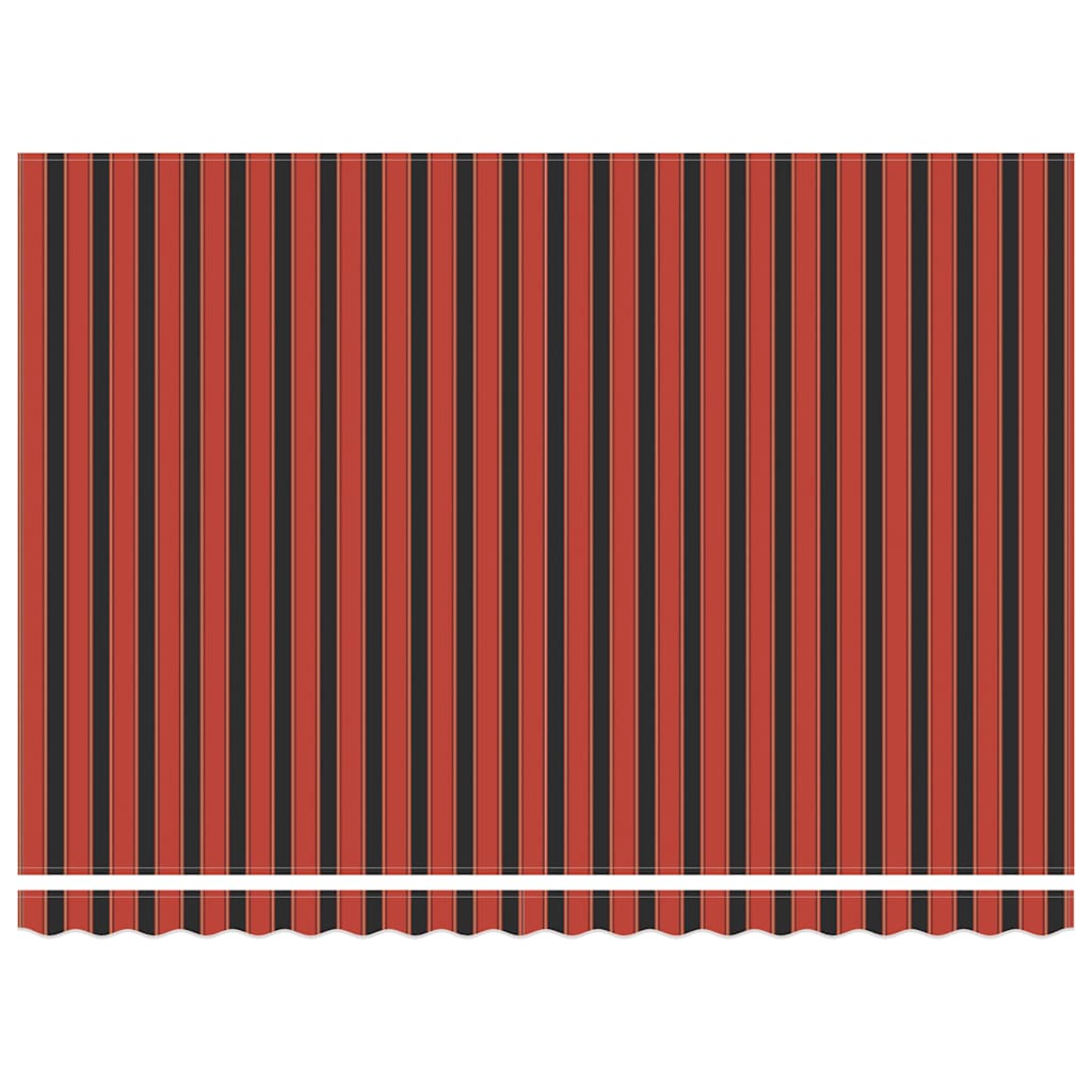 Markise Einziehbar Orange und Braun 4,5x3 m Stoff und Aluminium