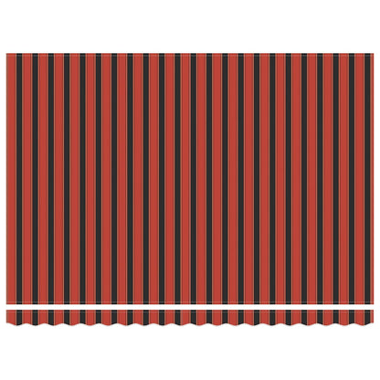 Markise Einziehbar Orange und Braun 4,5x3 m Stoff und Aluminium