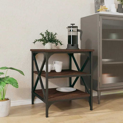 Beistelltisch Braun Eichen-Optik 40x42x50 cm Holzwerkstoff