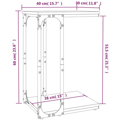 Beistelltisch Grau Sonoma 40x30x60 cm Holzwerkstoff