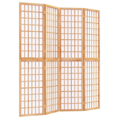 4-tlg. Paravent Japanischer Stil Faltbar 160x170 cm