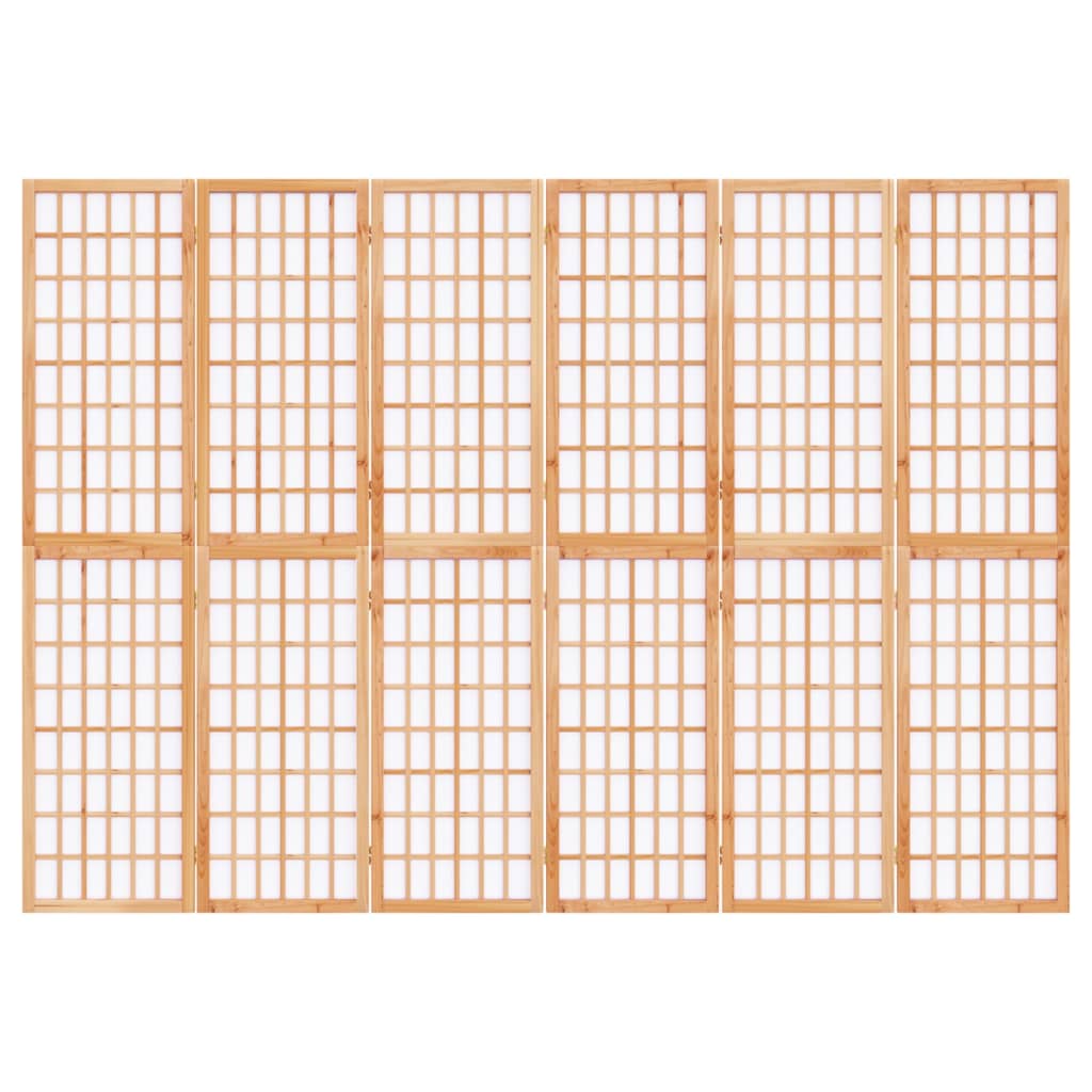6-tlg. Paravent Japanischer Stil Faltbar 240x170 cm
