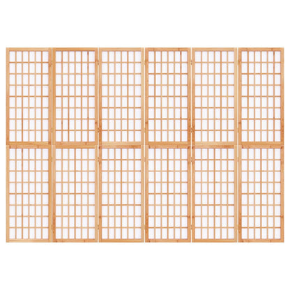 6-tlg. Paravent Japanischer Stil Faltbar 240x170 cm