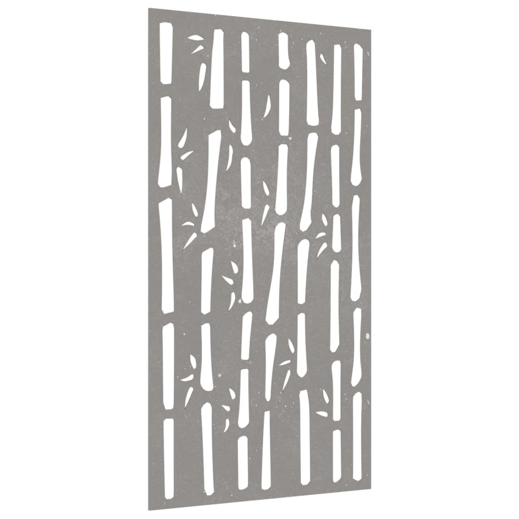 Garten-Wanddeko 105x55 cm Cortenstahl Bambus-Design