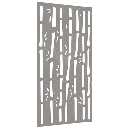 Garten-Wanddeko 105x55 cm Cortenstahl Bambus-Design