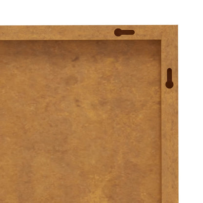 Havevægsdekoration 55x55 cm Corten Stål Buddha Hoved