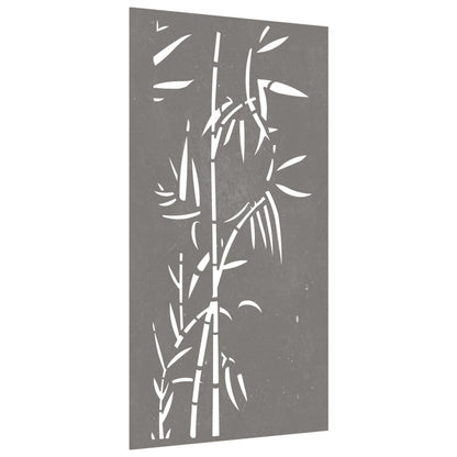 Garten-Wanddeko 105x55 cm Cortenstahl Bambus-Design