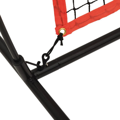 Baseball-Netz Tragbar Schwarz und Rot 215x107x216 cm Polyester
