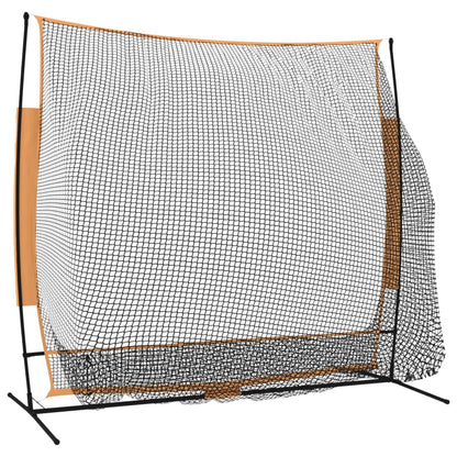 Golf-Übungsnetz Schwarz und Orange 215x107x216 cm Polyester