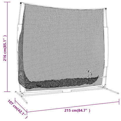 Golf-Übungsnetz Schwarz und Orange 215x107x216 cm Polyester
