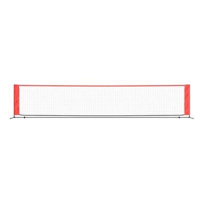 Tennisnetz Schwarz und Rot 500x100x87 cm Polyester