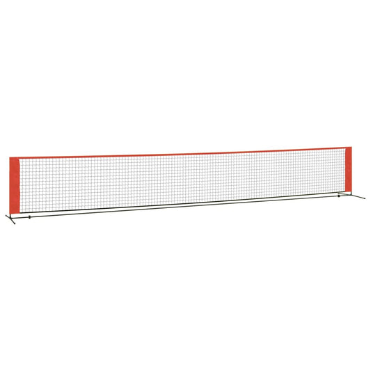 Tennisnetz Schwarz und Rot 600x100x87 cm Polyester