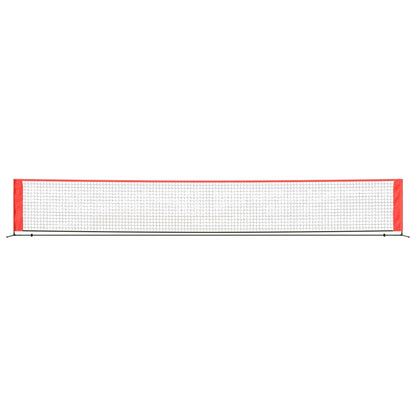 Tennisnetz Schwarz und Rot 600x100x87 cm Polyester