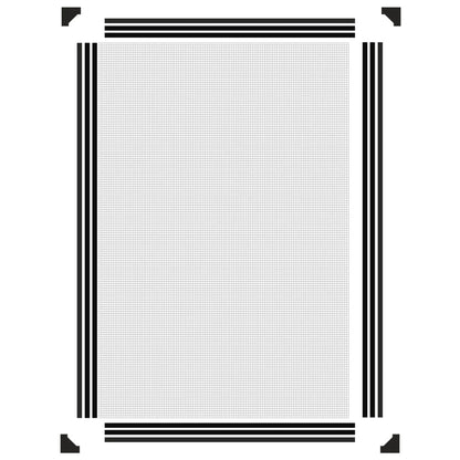 Magnet-Insektenschutz für Fenster Anthrazit 80x120 cm