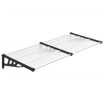 Türvordach Schwarz und Transparent 199x90 cm Polycarbonat
