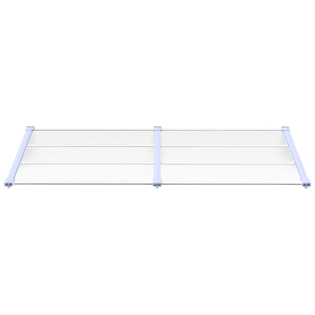 Türvordach Grau und Transparent 199x90 cm Polycarbonat