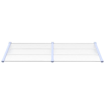 Türvordach Grau und Transparent 199x90 cm Polycarbonat