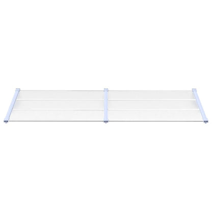 Türvordach Grau und Transparent 239x90 cm Polycarbonat