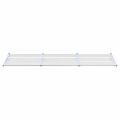 Türvordach Grau und Transparent 297,5x90 cm Polycarbonat