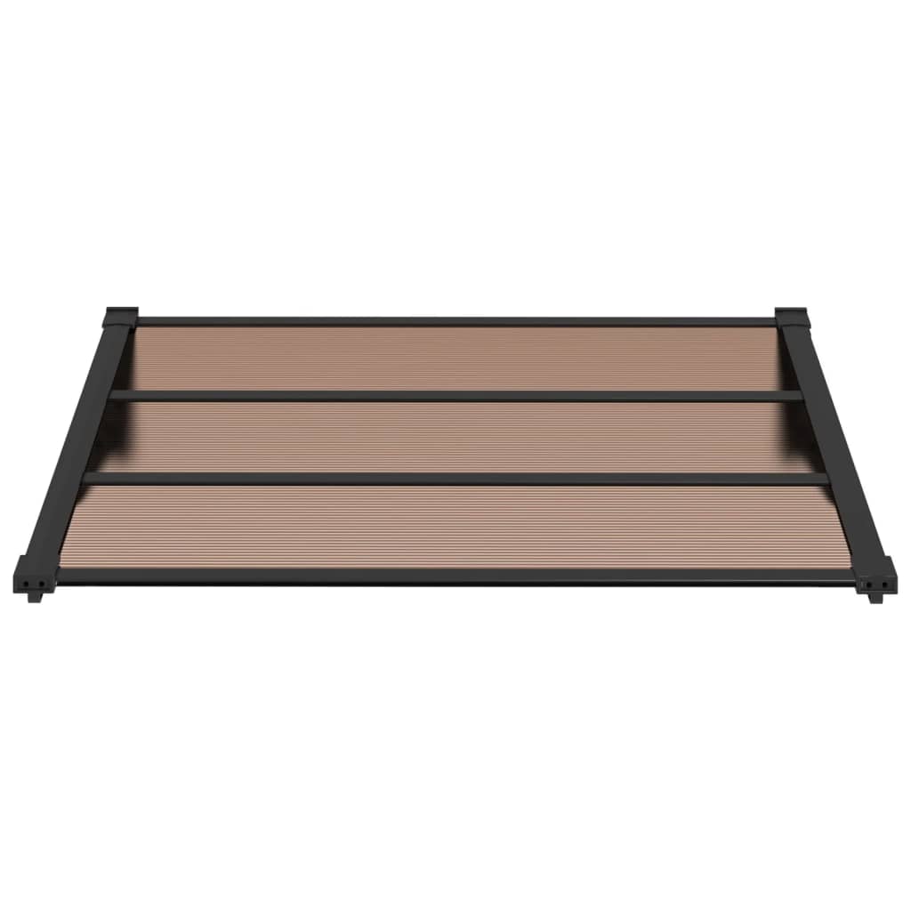Türvordach Schwarz 122x90 cm Polycarbonat