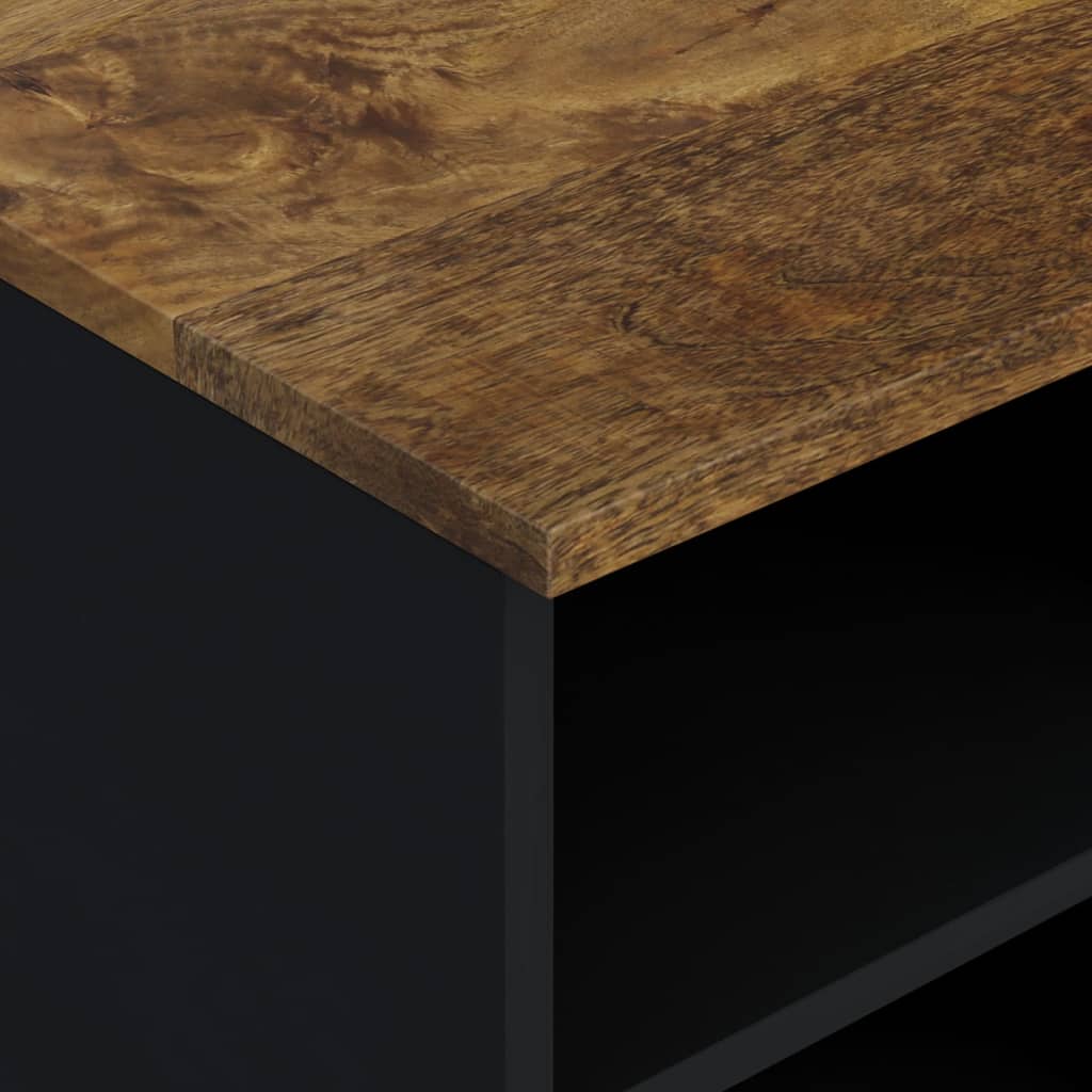 TV-Schrank 80x33x46 cm Massivholz Mango & Holzwerkstoff