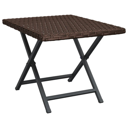 Foldebord Brun 45x35x32 cm Poly Rattan