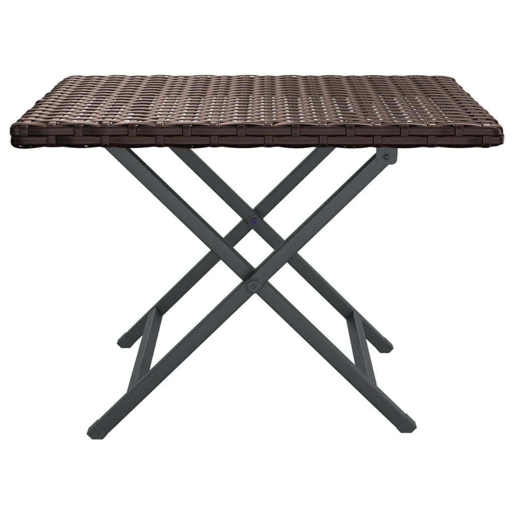 Foldebord Brun 45x35x32 cm Poly Rattan