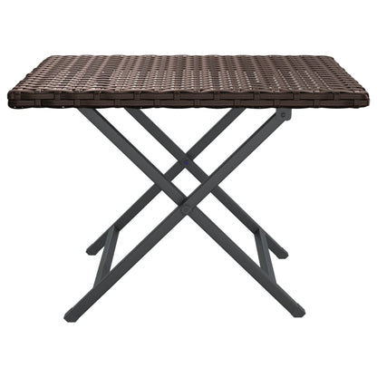 Foldebord Brun 45x35x32 cm Poly Rattan