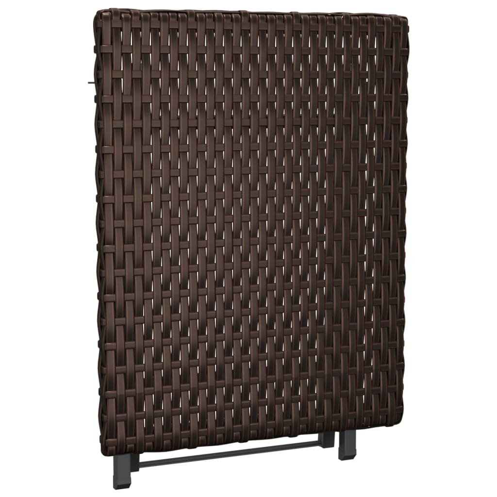 Foldebord Brun 45x35x32 cm Poly Rattan