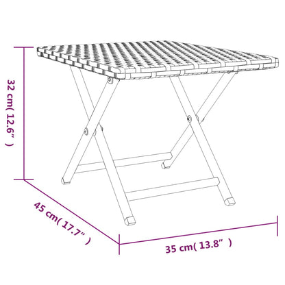 Foldebord Brun 45x35x32 cm Poly Rattan