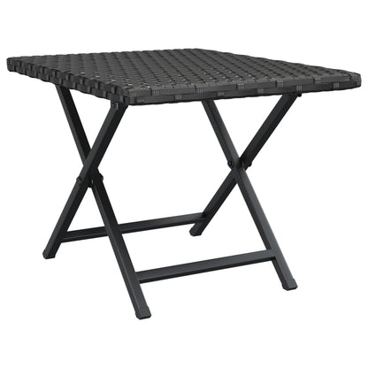 Foldebord Sort 45x35x32 cm Poly Rattan