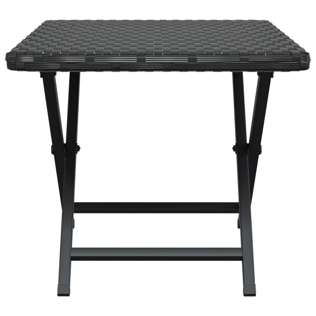 Foldebord Sort 45x35x32 cm Poly Rattan