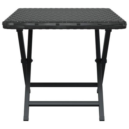 Foldebord Sort 45x35x32 cm Poly Rattan